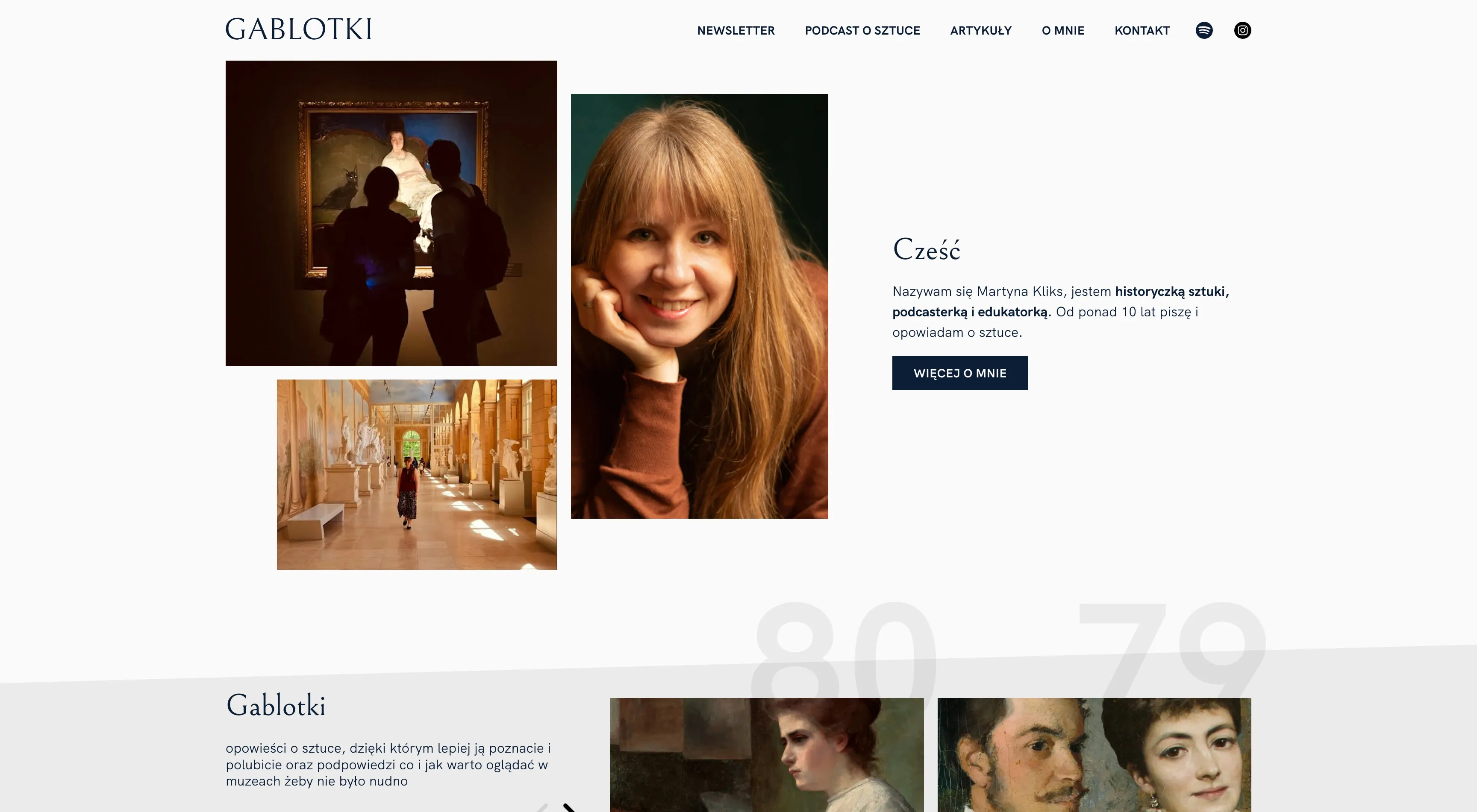 Gablotki website view 1